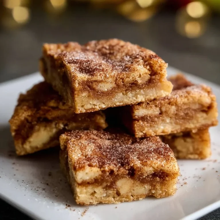 Delicious Apple Snickerdoodle Bars with cinnamon and apple flavors