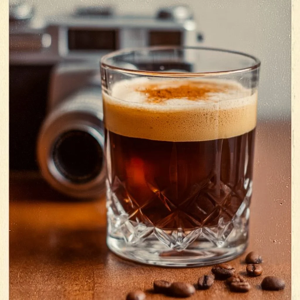 Chocolate Espresso Old Fashioned cocktail with chocolate and espresso