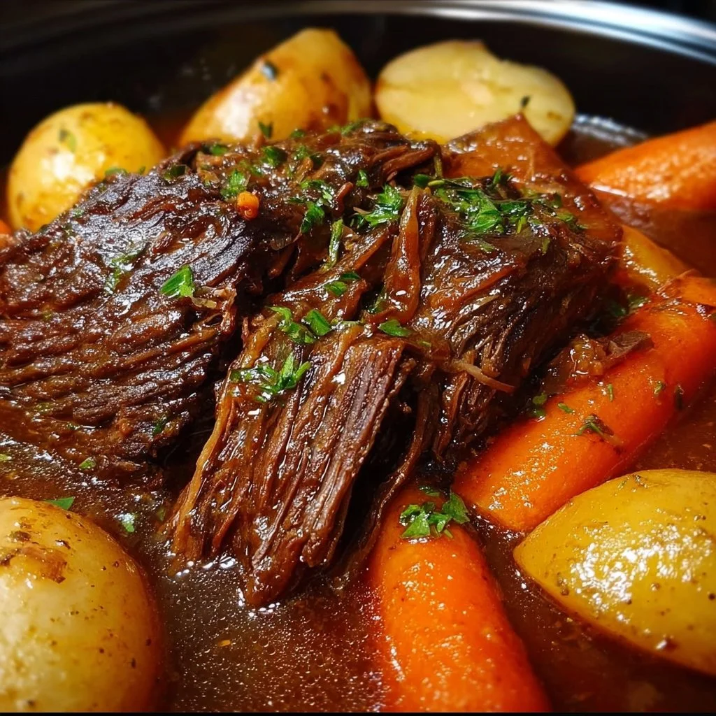 Delicious 5-star pot roast made in a slow cooker