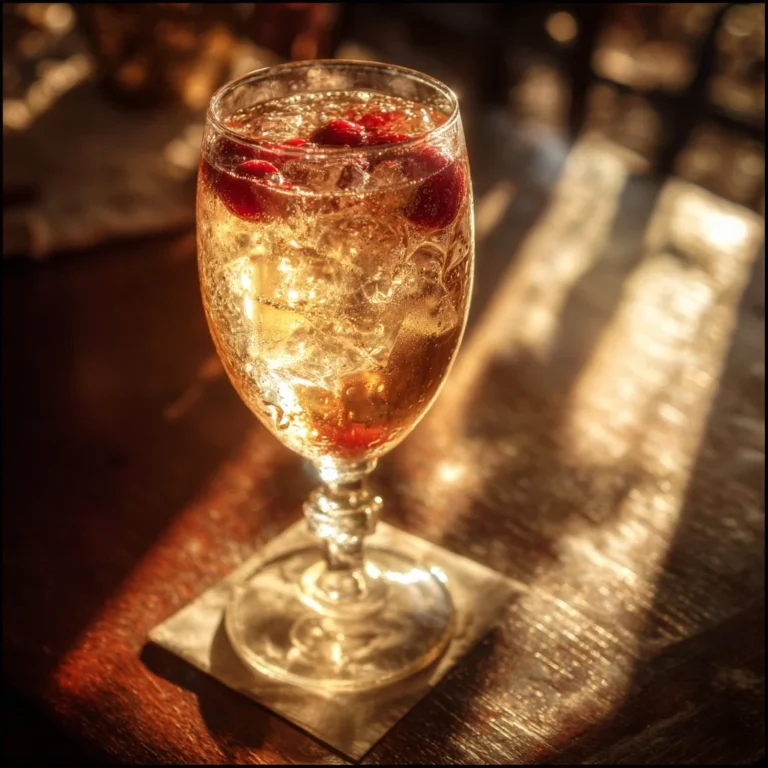 Sparkling Thanksgiving cocktail with seasonal garnishes