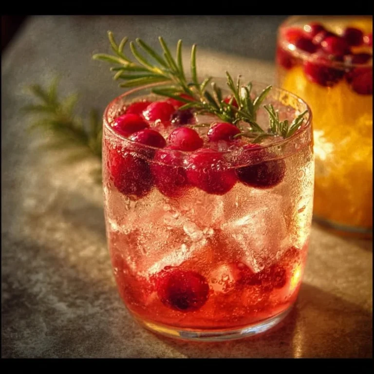 Thanksgiving mocktail served in festive glass with autumn ingredients