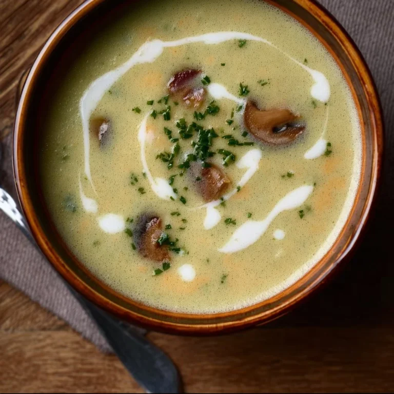 Bowl of low calorie high protein soup with fresh ingredients and herbs