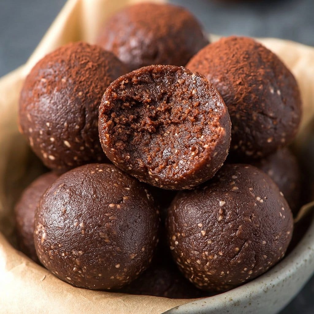 3-Ingredient Easy No Bake Brownie Bites