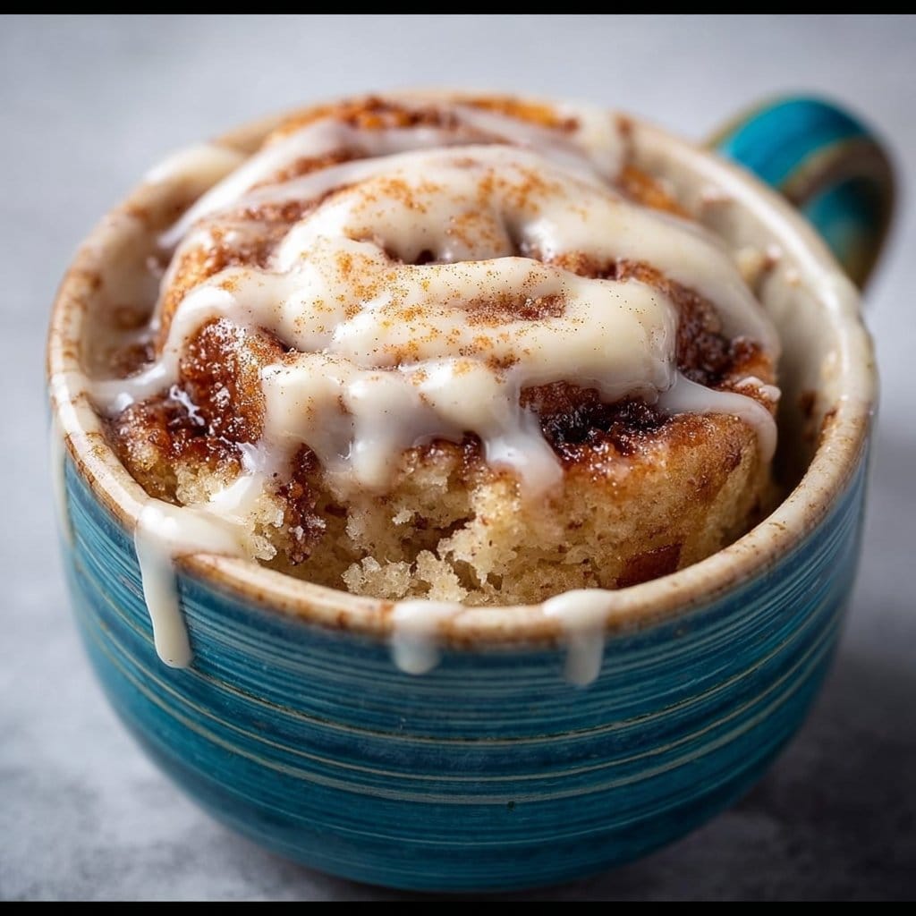 3-Minute Keto Cinnamon Roll Mug Cake