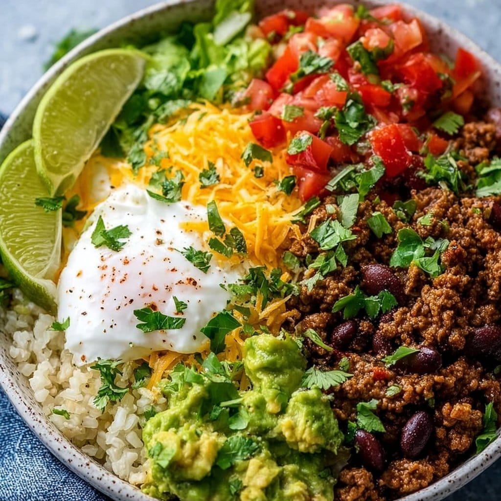 Easy Low Carb Burrito Bowl - 25min Breakfast Protein-Packed