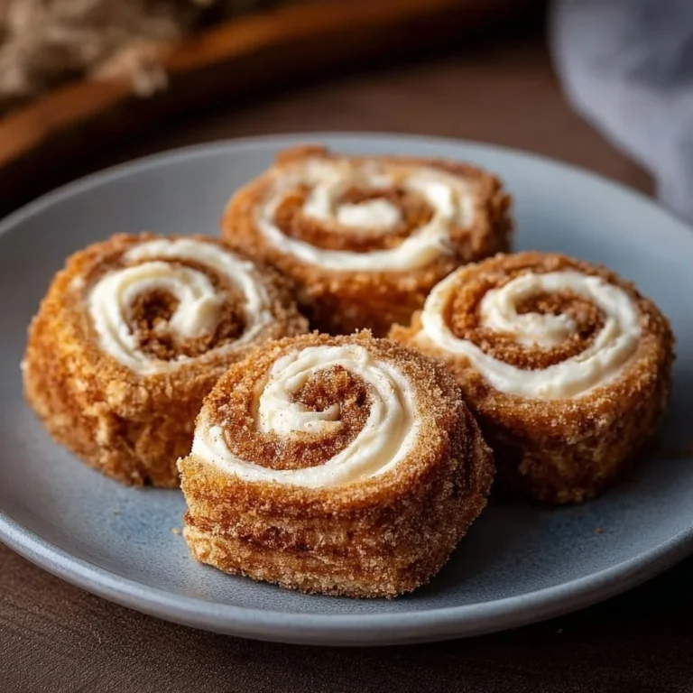 Crispy keto cinnamon cream cheese roll ups on a plate