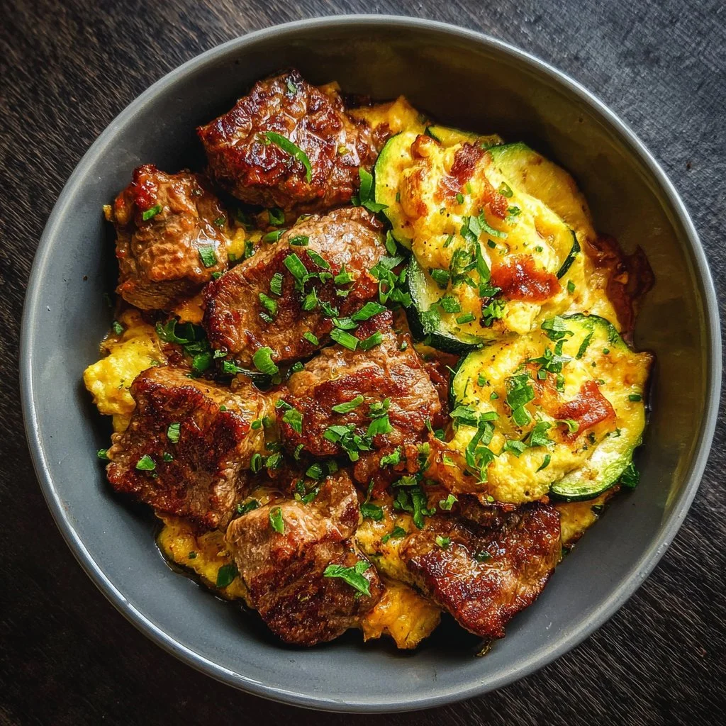 Plate of easy lazy keto dinners including low-carb ingredients