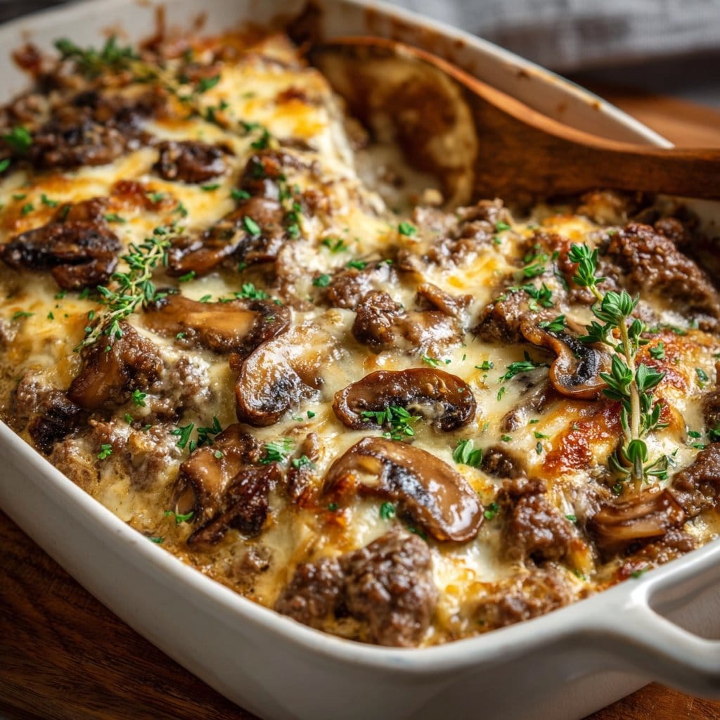Keto Beef Stroganoff Casserole
