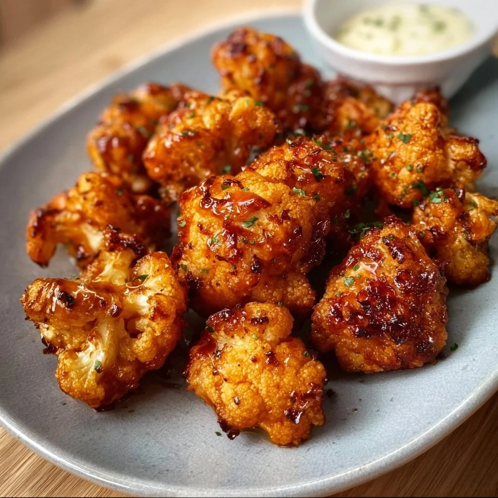 Köstliche Blumenkohl-Flügel, vegetarischer Snack, gesund und lecker