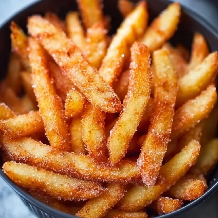 Crispy Apfel-Pommes aus der Heißluftfritteuse einfach zubereiten