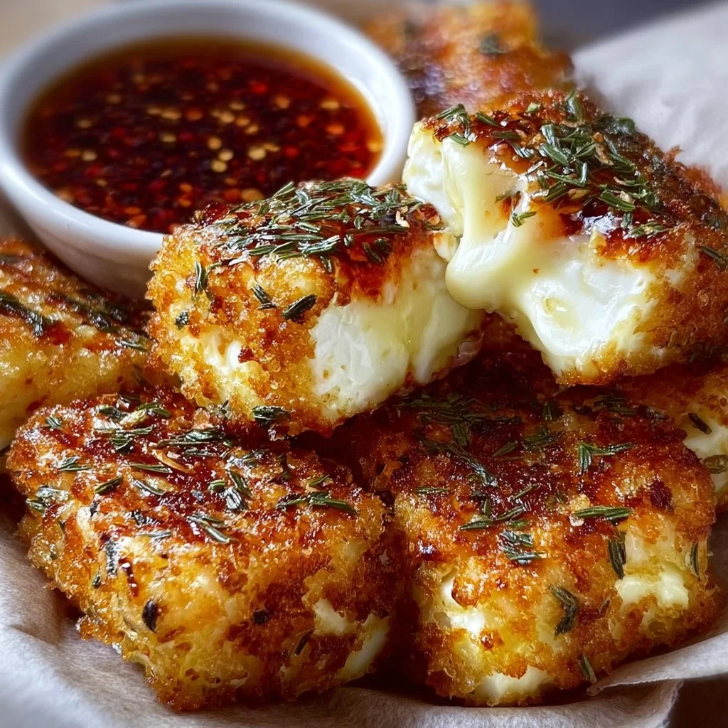 Knuspriger Feta aus dem Airfryer, perfekt für Snacks oder als Beilage.