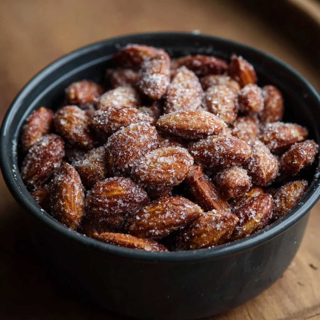 Gebrannte Mandeln aus dem Airfryer, frisch zubereitet und knusprig