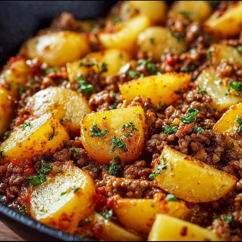 Kartoffelpfanne mit Hackfleisch