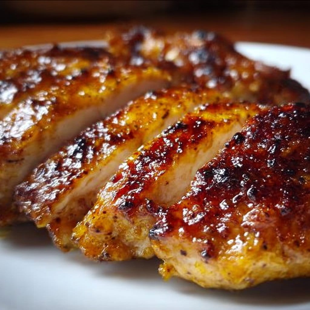 Saftiges Hühnchen mit Honig-Senf-Glasur