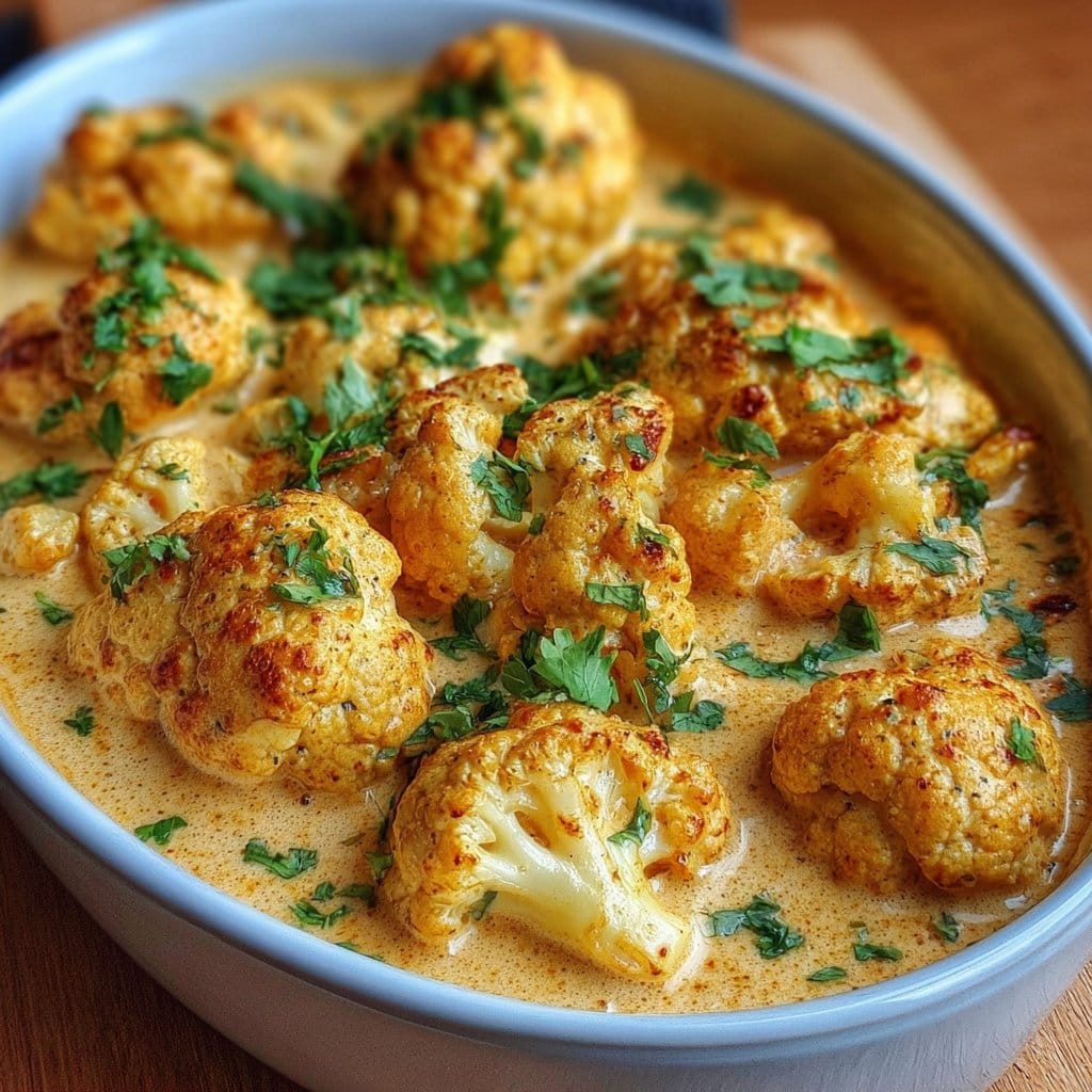 Cremiger Blumenkohl-Curry aus dem Backofen