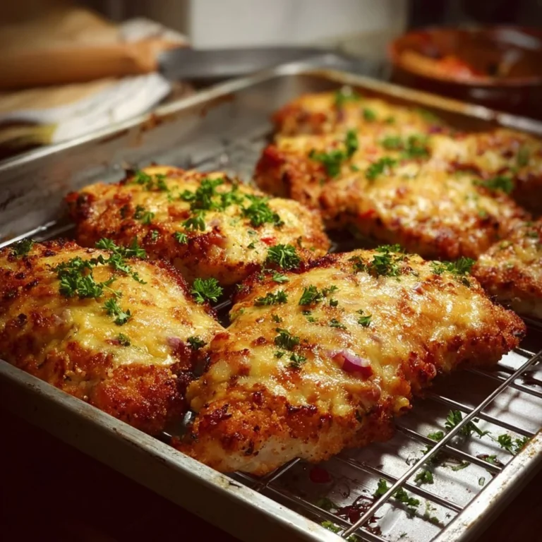 Überbackene Partyschnitzel aus dem Ofen mit Hähnchen