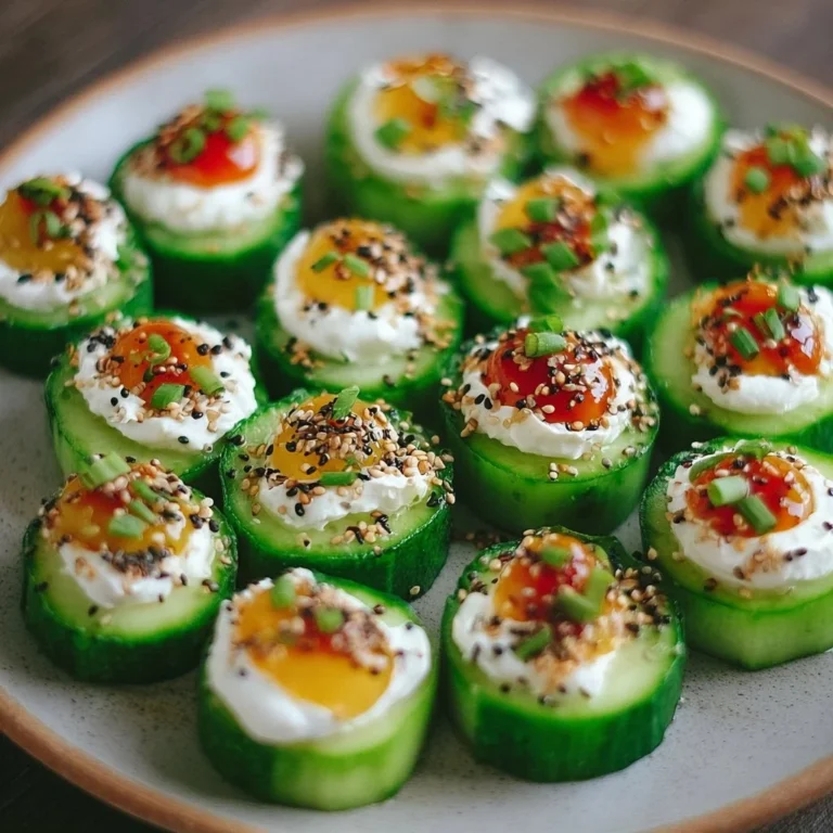 Leckere Bagel Gurken-Häppchen auf einem Teller serviert