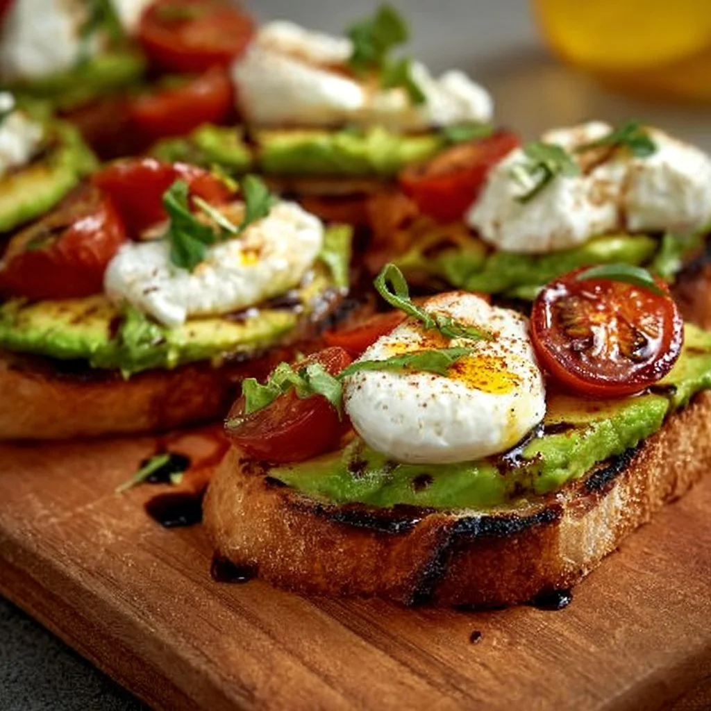 Avocado Burrata Bruschetta
