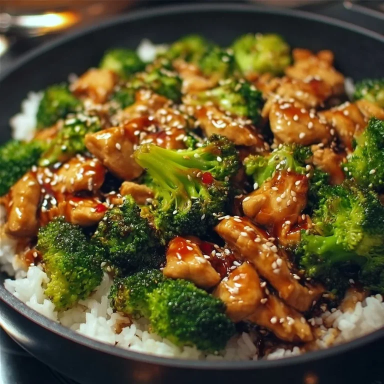 Gesundes Chicken Teriyaki mit Brokkoli und Reis serviert auf einem Teller