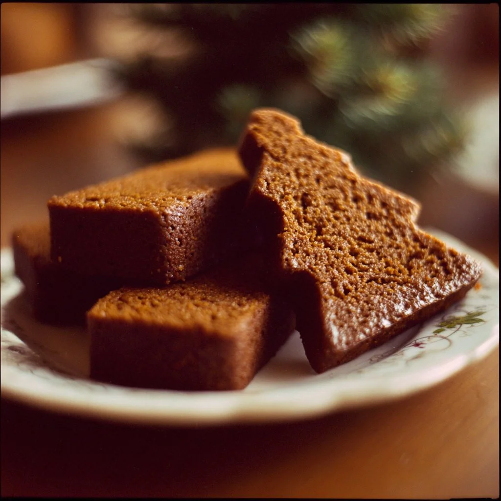 Glutenfreie Lebkuchen auf einem festlichen Hintergrund