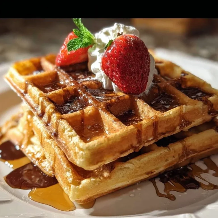 Leckere glutenfreie Waffeln auf einem Teller angerichtet