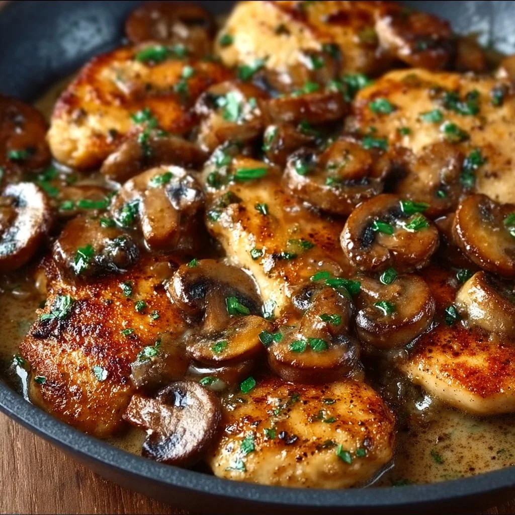 Hähnchen-Pilzpfanne Rezept für ein schnelles Abendessen