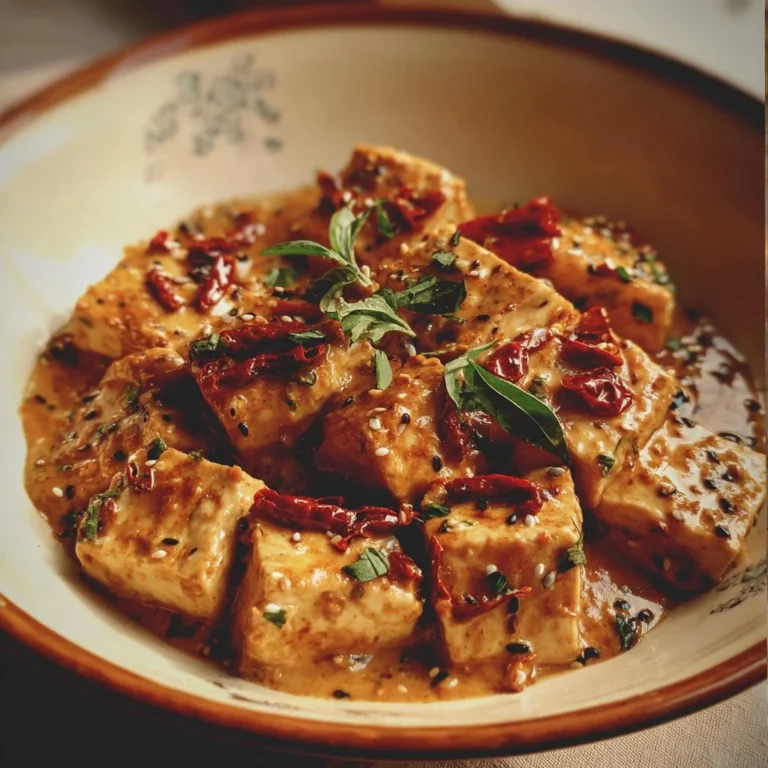 Verschiedene Tofu-Gerichte auf einem Teller