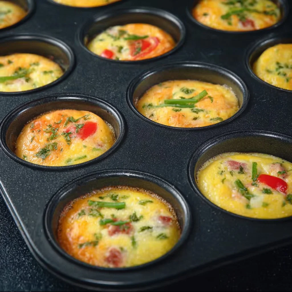 Kleine Omelette im Muffinblech