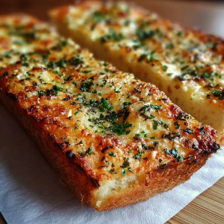 Schnelles, einfaches und glutenfreies Knoblauch-Pizzabrot auf einem Teller