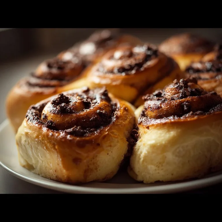 Weiche Schokobrötchen frisch gebacken mit Schokolade